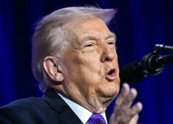 President Donald Trump speaks at the National Prayer Breakfast at the Washington Hilton in Washington, DC on Feb. 5, 2026.