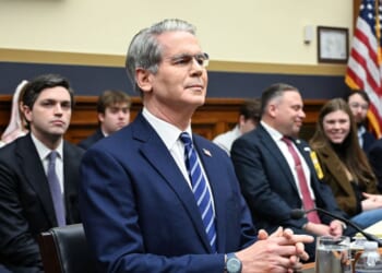 US Treasury Secretary Scott Bessent takes a seat after arriving to testify at a House Financial Services Committee hearing on Capitol Hill in Washington, DC on Feb. 4, 2026.