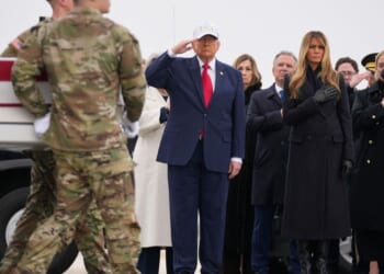 Trump grieves with families during return of soldiers killed in war in the Middle East