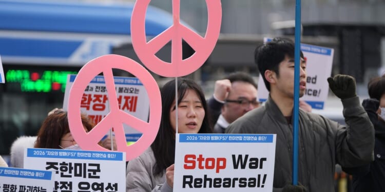As spring war games begin in South Korea, economic nerves are frazzled by Middle East fallout
