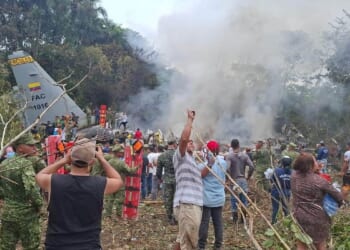 Military plane with 125 aboard crashes in Colombia. At least 77 injured