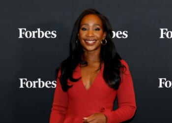 Abby Phillip attends the 2025 Forbes Power Women's Summit at Jazz at Lincoln Center on Sept. 10, 2025, in New York City.