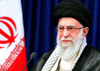 Supreme Leader Ayatollah Ali Khamenei speaks to the nation of Iran in a televised speech in Tehran, Iran, on June 3, 2020.