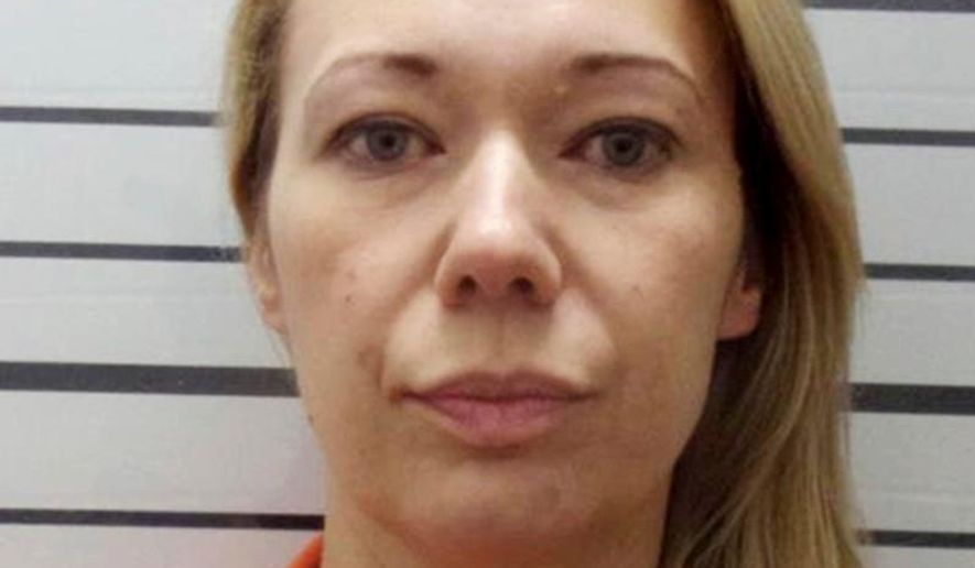 This image provided by the Muskogee County, Okla., Sheriff's Office shows Carie Hallford. (Muskogee County Sheriff's Office via AP, file)