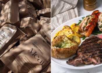 A Marine veteran tried to explain on video how much a steak-and-lobster dinner meant to warfighters after a steady diet of MREs.