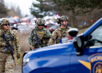 Law enforcement respond near Temple Israel following reports of an active shooter on March 12, 2026, in West Bloomfield, Michigan.