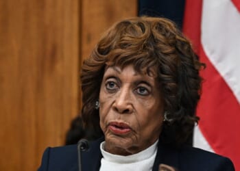 Rep. Maxine Waters, a Democrat from California, speaks as Treasury Secretary Scott Bessent testifies during a House Financial Services Committee hearing in Washington, D.C., on Feb. 4, 2026.