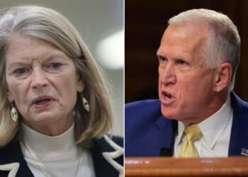 Sen. Lisa Murkowski of Alaska, left, was the only GOP senator voting "no" on the legislation, while Sen. Thom Tillis of North Carolina did not vote.