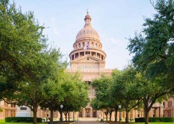 The Texas Capitol building in Austin, Texas.