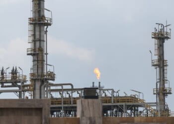 A view of the Lanaz Oil Refinery on March 17, 2026, in Erbil, Iraq.