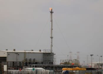 A picture of Qatar Energy's operating facilities on March 3, 2026, in Ras Laffan Industrial City, Qatar.