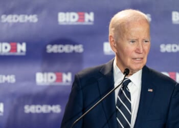 Former President Joe Biden speaks to a crowd during a fundraising event with the South Carolina Democratic Party at the Columbia Museum of Art on Feb. 27, 2026, in Columbia, South Carolina.