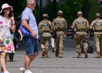 With no end in sight to their deployment, National Guard troops roam Washington