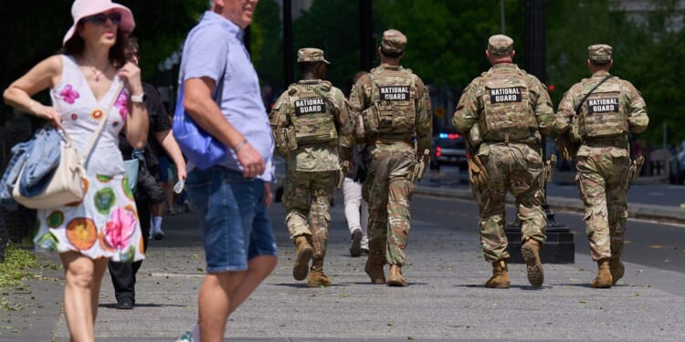 With no end in sight to their deployment, National Guard troops roam Washington