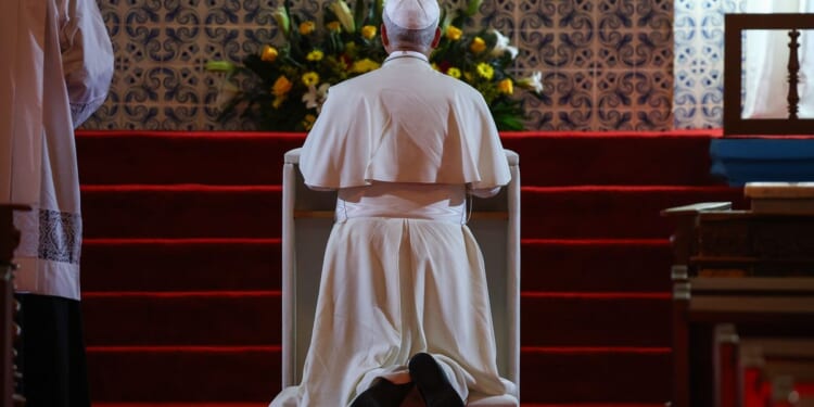 Pope prays at Catholic shrine in Angola that was a center of African slave trade