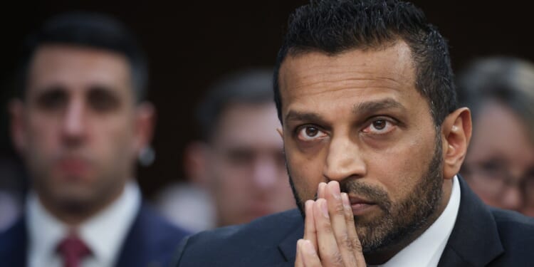 Kash Patel with his hands clasped