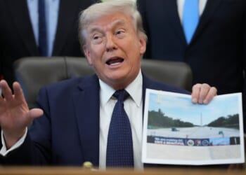 Lincoln Memorial Reflecting Pool gets a blue coating as Trump tackles renovation project