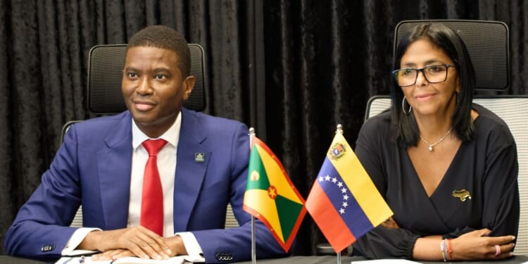 A pin worn by Venezuela’s Rodriguez on state visits riles Guyana