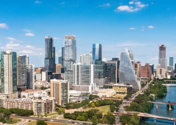 The skyline of Austin, Texas.