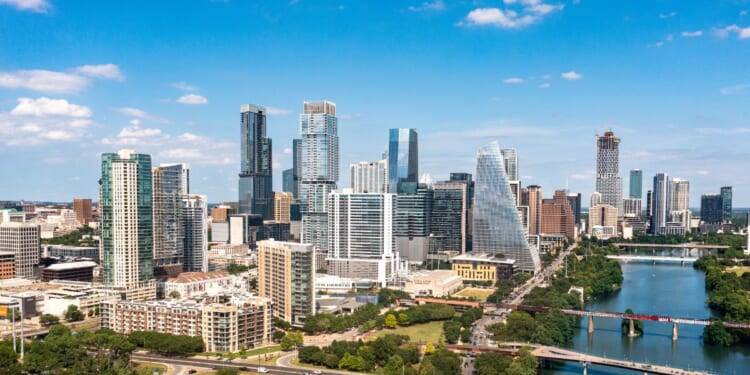 The skyline of Austin, Texas.