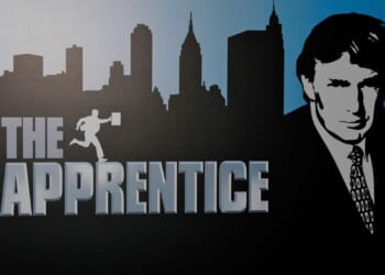 A poster for the television show "The Apprentice" in New York City on Sept. 13, 2010.
