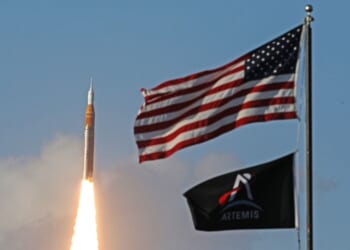 The Artemis II crewed lunar mission launches at Kennedy Space Center in Cape Canaveral, Florida, Wednesday. Four astronauts blasted off aboard a massive NASA rocket on a long-anticipated journey around the Moon, the first crewed lunar flyby in more than 50 years.