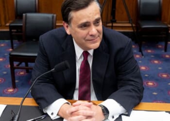 Jonathan Turley prepares to speak to the United States House National Resources Committee on June 29, 2020.