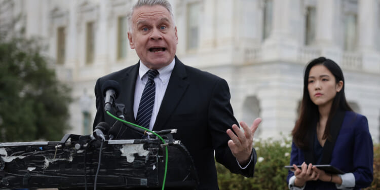 U.S. Rep. Chris Smith (R-NJ) speaks at a press conference in front of The U.S. Capitol November 19, 2024.