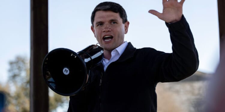 Senate candidate James Talarico speaks at rally on March 3, 2026.