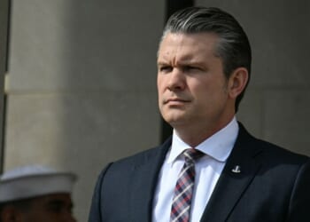 Secretary of War Pete Hegseth is pictured Monday at the Pentagon. Congressional Democrats have introduced articles of impeachment against Hegseth.