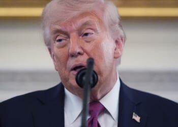 President Donald Trump, pictured speaking at the White House on Tuesday.