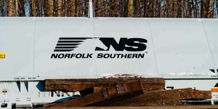 Norfolk Southern train is pictured.