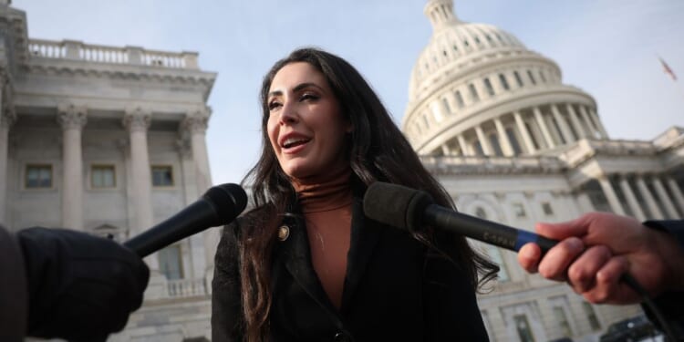 GOP Rep. Anna Paulina Luna of Florida, pictured speaking to reporters in February, said the Justice Department should either prosecute everyone who profits off of what they know or they should not prosecute anyone.
