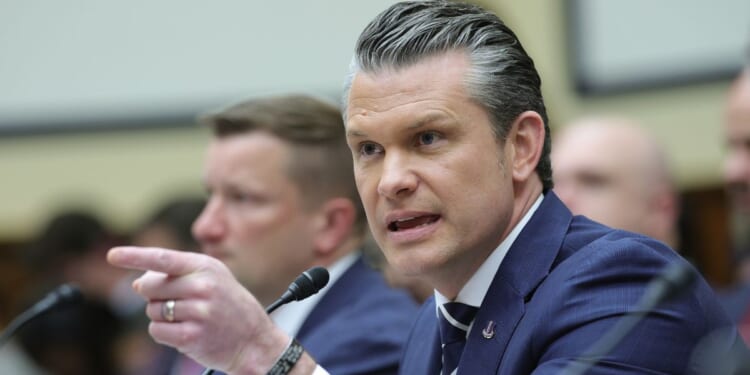 U.S. Secretary of War Pete Hegseth testifies at a House Armed Services Committee Hearing in the Rayburn House Office Building on April 29, 2026.