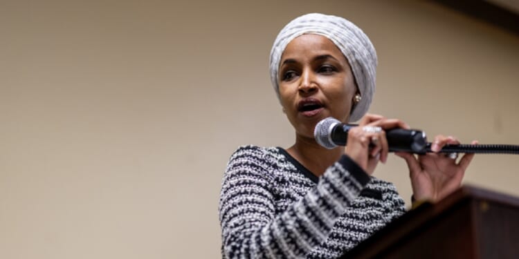 U.S. Rep. Ilhan Omar, pictured speaking in a January file photo.
