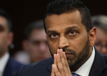 FBI Director Kash Patel testifies at a Senate Intelligence Committee hearing in the Hart Senate Office Building on March 18, 2026 in Washington, DC.