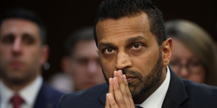 FBI Director Kash Patel testifies at a Senate Intelligence Committee hearing in the Hart Senate Office Building on March 18, 2026 in Washington, DC.