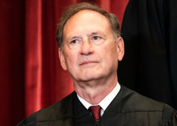 C.lose-up of Supreme Court Associate Justice Samuel Alito