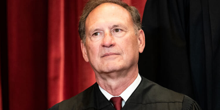 C.lose-up of Supreme Court Associate Justice Samuel Alito