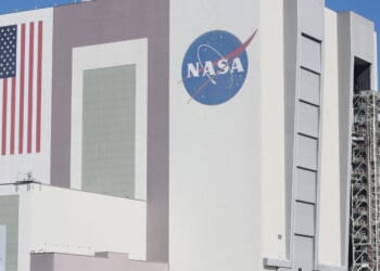 NASA's Vehicle Assembly Building is seen at the Kennedy Space Center in Cape Canaveral, Florida, in a file photo from April 17.