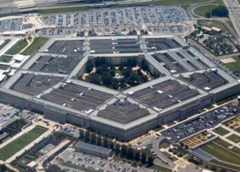 An aerial view of the Pentagon complex.