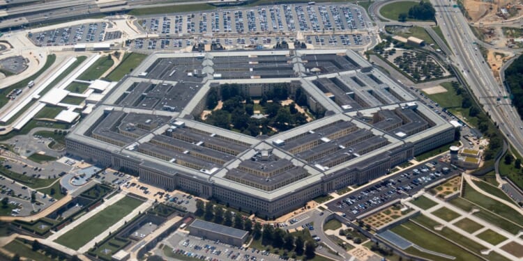 An aerial view of the Pentagon complex.