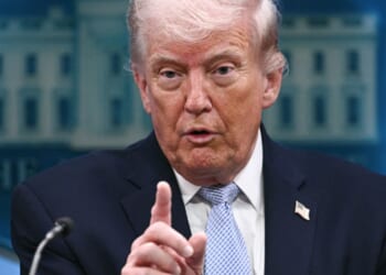 President Trump gives press conference on progress in the Iranian War on April 6, 2026.