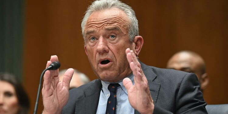 Secretary of Health and Human Services Robert F. Kennedy Jr. testifies during a Senate Committee on Health, Education, Labor and Pensions hearing Wednesday on Capitol Hill in Washington, D.C.