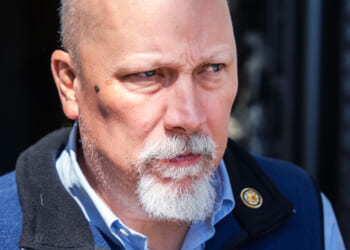 Chip Roy, R-Texas, leaves the U.S. Capitol.