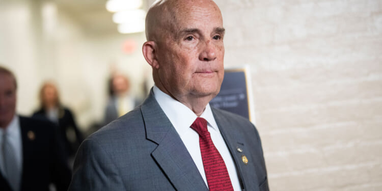 Rep. Keith Self speaks to reporters in the Capitol