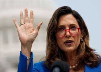 Rep. Maria Salazar speaks during a press conference on immigration outside the U.S. Capitol Building on May 23, 2023, in Washington, D.C.