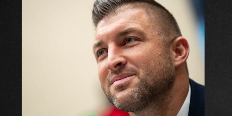 Tim Tebow, seen in a March 6 photo, had a heavenly perspective on his father's death.