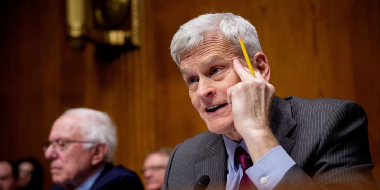 Chairman Sen. Bill Cassidy speaks during a nomination hearing for Dr. Casey Means for medical director in the Regular Corps of the Public Health Service and U.S. surgeon general during a hearing on Capitol Hill in Washington, DC on Feb. 25, 2026.