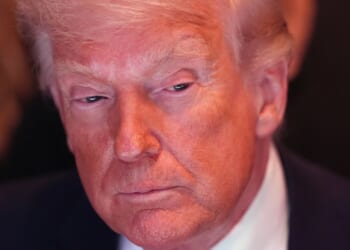 President Donald Trump attends UFC 327 at Kaseya Center in Miami, Florida, on April 11, 2026.